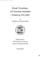 Cover of: Kungl. Vetenskaps- och vitterhets-samhället i Göteborg 1953-2000