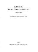 Cover of: Chronik der Stadt Stuttgart: 1954-1960
