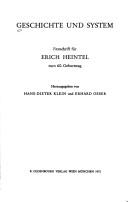 Geschichte und System by Erich Heintel