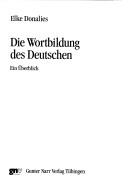 Cover of: Wortbildung im Deutschen. by Elke Donalies