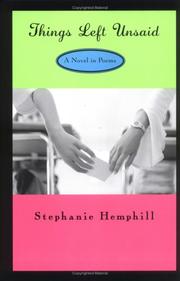 Cover of: Things left unsaid by Stephanie Hemphill