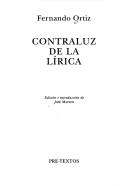 Cover of: Contraluz de la lírica