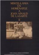 Cover of: Miscel·lània en homenatge a Joan Ainaud de Lasarte.