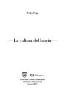 Cover of: La cultura del barrio