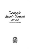 Carteggio Nenni-Saragat by Pietro Nenni