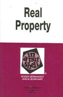 Cover of: Real Property in a Nutshell (In a Nutshell (West Publishing)) by Roger Bernhardt, Ann M. Burkhart