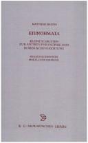 Cover of: Epinoemata: kleine Schriften zur antiken Philosophie und homerischen Dichtung