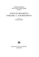 Cover of: Scritti di argomento familiare e autobiografico by Pietro Verri