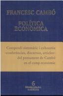 Cover of: Política econòmica