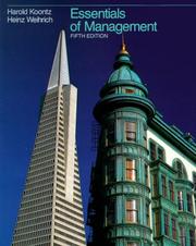 Cover of: Essentials of management by Harold Koontz