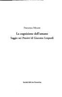 Cover of: La cognizione dell'umano: saggio sui Pensieri di Giacomo Leopardi
