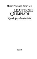 Cover of: Le antiche olimpiadi by Mario Pescante