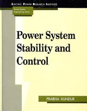 Cover of: Power system stability and control by P. Kundur
