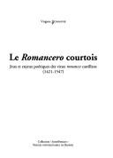 Cover of: Le romancero courtois: jeux et enjeux poétiques des vieux romances castillans (1421-1547)