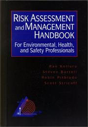 Cover of: Risk Assessment and Management Handbook by Rao V. Kolluru