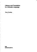 Cover of: Literacy and translation in a Vanuatu language by Terry Crowley