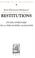 Cover of: Restitutions