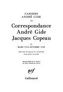 Cover of: Correspondance André Gide, Jacques Copeau. by André Gide