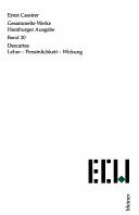 Cover of: Descartes: Lehre, Personlichkeit, Wirkung