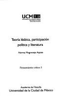 Cover of: Teoría lésbica, participación política y literatura by Norma Mogrovejo