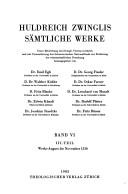 Cover of: Huldreich Zwinglis sämtliche werke. by Ulrich Zwingli