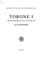 Cover of: Torone I