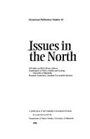 Cover of: Issues in the north by edited by Jill Oakes and Rick Riewe. Volume 3.