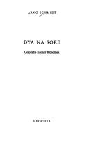 Cover of: Dya na sore: Gespräche in einer Bibliothek