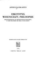 Cover of: Erkenntnis, Wissenschaft, Philosphie: erkenntriskritische und methodologische Prolegomena zu einer Philosophie der Moral und des Rechts