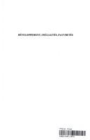 Cover of: Développement, inégalités, pauvretés