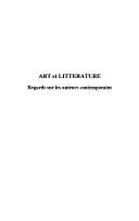 Cover of: Art et littérature: regards sur les auteurs européens contemporains