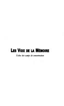 Cover of: Les voix de la mémoire: echos des camps de concentration