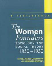 Cover of: The women founders by [edited by] Patricia Madoo Lengermann [and] Jill Niebrugge-Brantley.