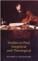 Cover of: Studies in Paul, exegetical and theological