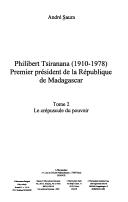 Cover of: Philibert Tsiranana (1910-1978) by André Saura