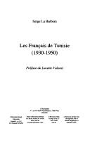Cover of: Les Français de Tunisie by Serge La Barbera