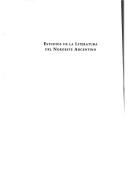 Cover of: Estudios de la literatura del noroeste argentino