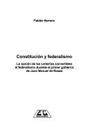 Cover of: Constitución y federalismo