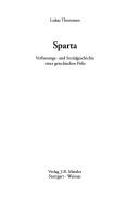 Cover of: Sparta by Lukas Thommen, Lukas Thommen