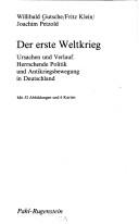 Cover of: Der erste Weltkrieg by Willibald Gutsche