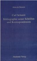 Cover of: Carl Schmitt by Alain de Benoist