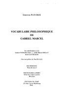 Vocabulaire philosophique de Gabriel Marcel by Simonne Plourde