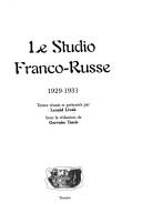 Cover of: Le Studio franco-russe, 1929-1931