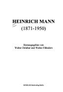 Cover of: Heinrich Mann: (1871 - 1950) by 