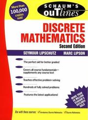 Schaum's outline of theory and problems of discrete mathematics by Seymour Lipschutz, Seymor Lipschutz, Marc Lipson