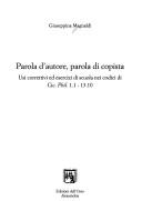 Cover of: Parola d'autore, parola di copista: usi correttivi ed esercizi di scuola nei codici di Cic. Phil. 1.1-13.10