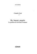 Cover of: Re, baroni, popolo: la politica di Giovanni Pontano