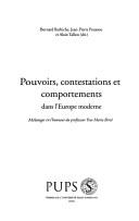 Pouvoirs, contestations et comportements dans l'Europe moderne cover