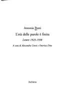 L' età delle parole è finita by Antonia Pozzi