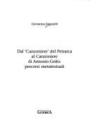 Dal 'Canzoniere' del Petrarca al Canzoniere di Antonio Grifo by Giovanna Zaganelli